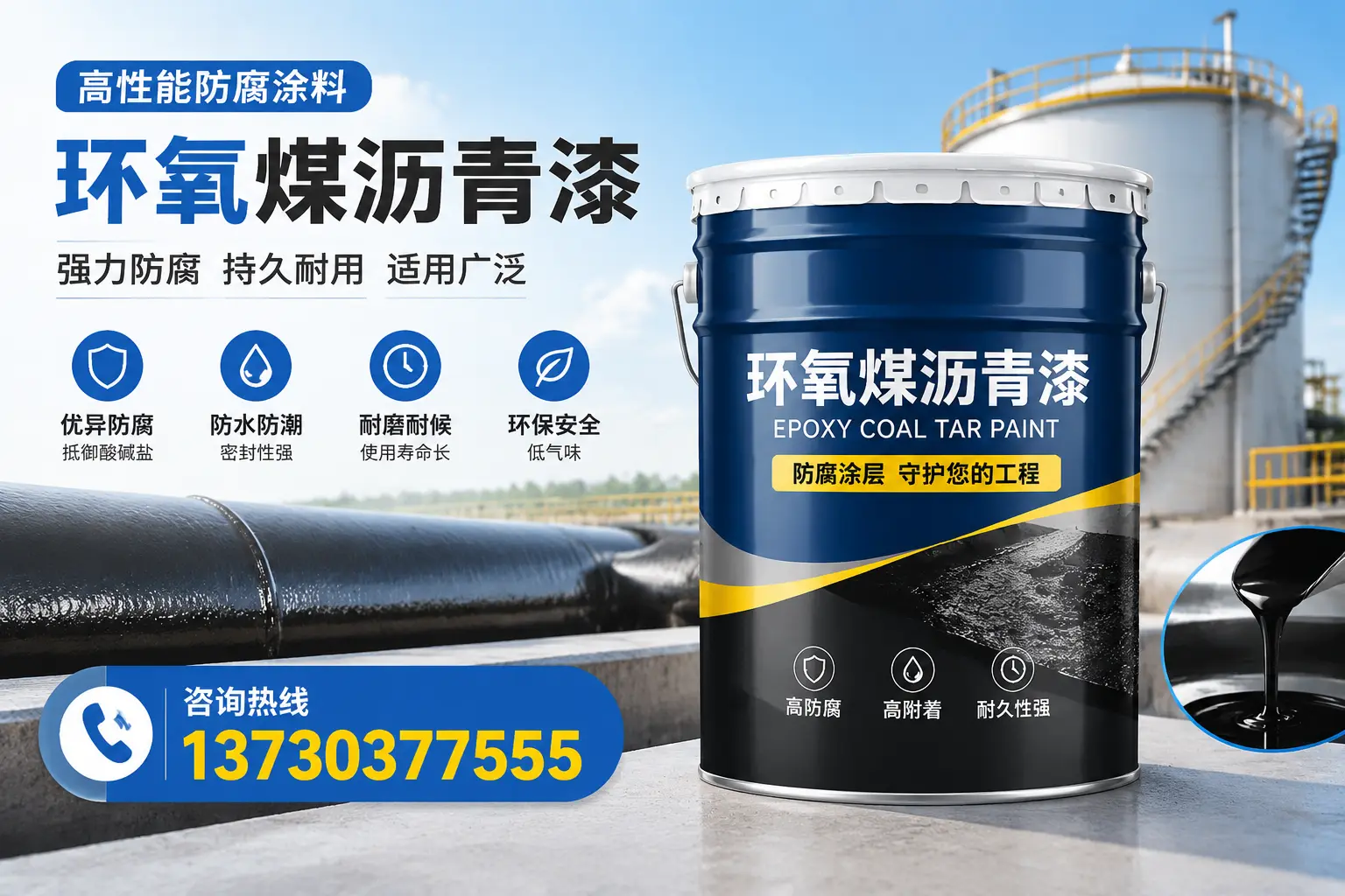 环氧煤沥青漆的耐久性分析，适合新余的使用场景